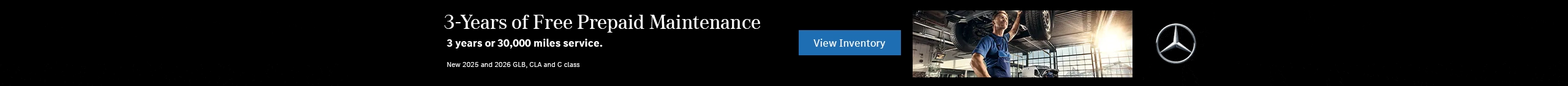 Complimentary Prepaid Maintenance Special